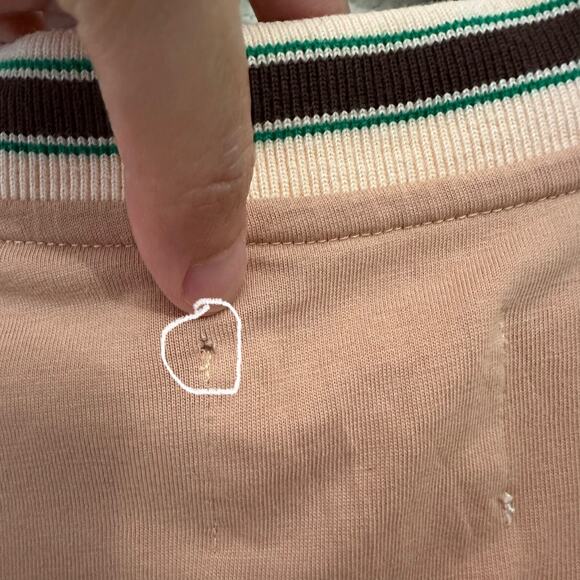 NICHOLAS DALEY Crew Neck T-Shirt Apricot Calypso Graphic SS Tee Cotton - Picture 6 of 9